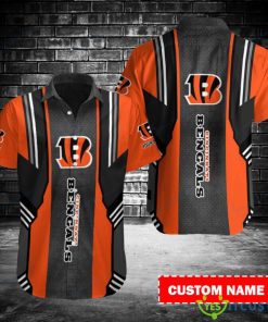 Cincinnati Bengals Personalized Button Hawaiian Shirt Product Photo 1