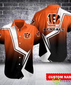 Cincinnati Bengals Personalized Button Hawaiian Shirt NFL Team Shirt Product Photo 1