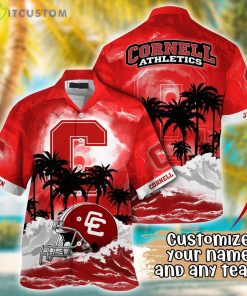 Cornell Big Red NCAA Team Logo Custom Name 3D Hawaiian Shirt Gift Ideas Product Photo 1