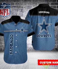 Dallas Cowboys Personalized Button Hawaiian Shirt Product Photo 1