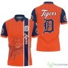 Detroit Tigers MLB Vertical Team Name Team Logo Background Printed 3D Polo Shirt For Fans Product Photo 1