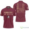 Florida State Seminoles Go Noles NCAA American Flag Military Printed 3D Polo Shirt For Fans Product Photo 1