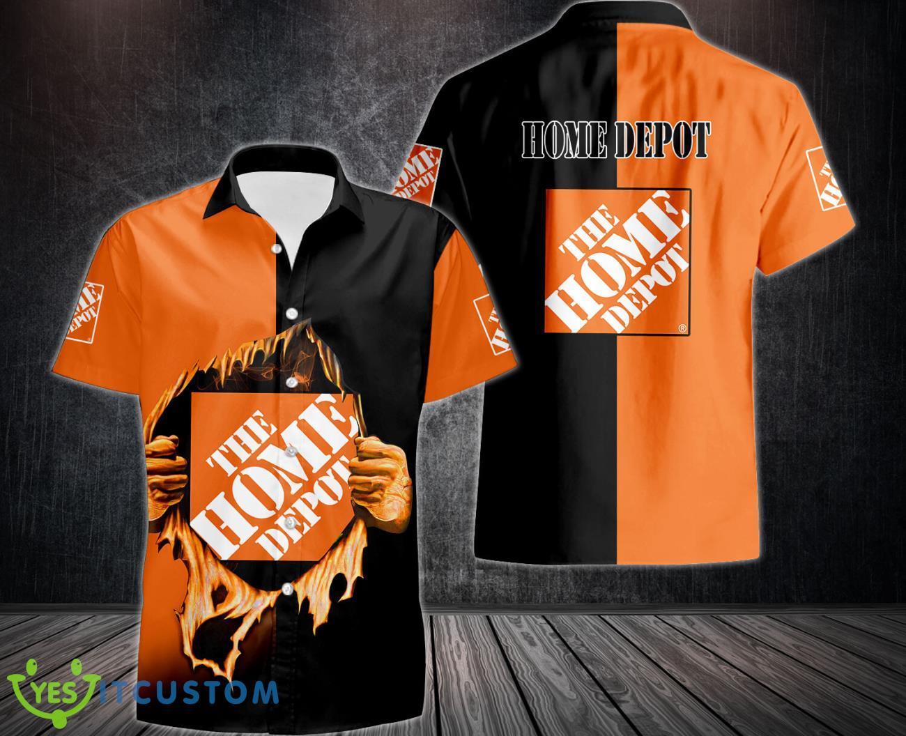 HOME DEPOT Short Sleeve Shirt Logo Brand Hawaiian Shirt Limited Designs For Fans 2 HOME DEPOT Short Sleeve Shirt Logo Brand Hawaiian Shirt Limited Designs For Fans Product Photo 1