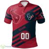 Houston Texans Grunge Custom Number 3D Polo Shirt Gift Ideas For Sport Season Product Photo 1