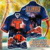 Illinois Fighting Illini NCAA Team Logo Custom Name 3D Hawaiian Shirt Gift Ideas Product Photo 1