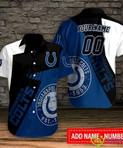 Indianapolis Colts Personalized Button Hawaiian Shirt Product Photo 1