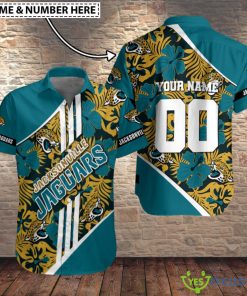 Jacksonville Jaguars Personalized Button Hawaiian Shirt Product Photo 1