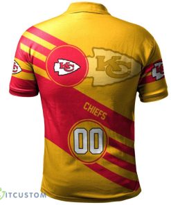Kansas City Chiefs Grunge Custom Number 3D Polo Shirt Gift Ideas For Sport Season Product Photo 2