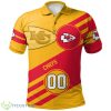 Kansas City Chiefs Grunge Custom Number 3D Polo Shirt Gift Ideas For Sport Season Product Photo 1