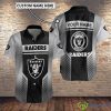 Las Vegas Raiders Personalized Button Hawaiian Shirt Product Photo 1