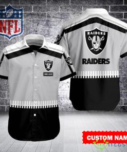 Las Vegas Raiders Personalized Button Hawaiian Shirt NFL Team Shirt Product Photo 1