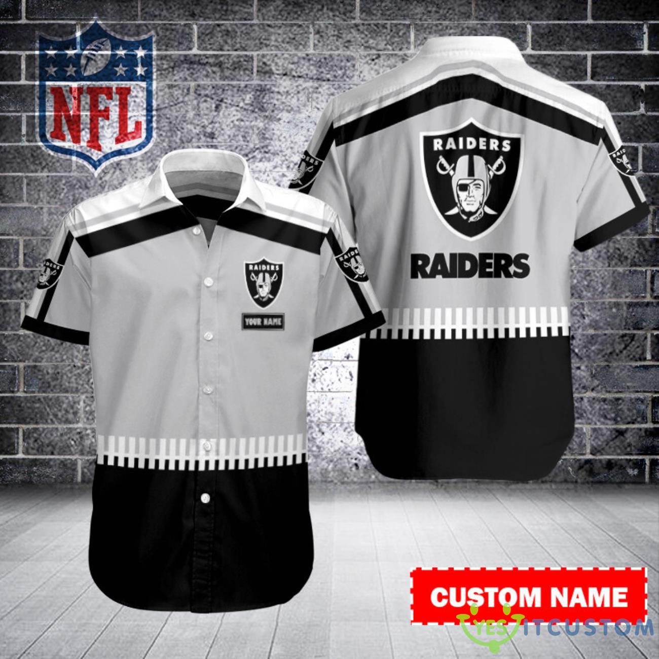 Las Vegas Raiders Personalized Button Hawaiian Shirt NFL Team Shirt 2 Las Vegas Raiders Personalized Button Hawaiian Shirt NFL Team Shirt Product Photo 1