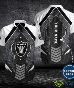 Las Vegas Raiders Personalized Name Hawaiian Shirt Product Photo 1