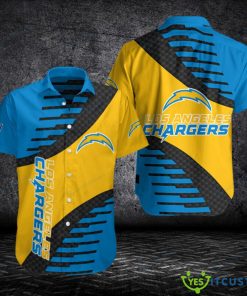 Los Angeles Chargers Button Hawaiian Shirt Product Photo 1