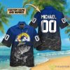 Los Angeles Rams Personalized Button Hawaiian Shirt Product Photo 1