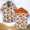 Lotus Orange Coconut Pattern Combo 3D Hawaiian Shirt And Shorts Product Photo 1