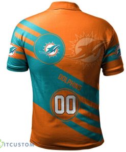 Miami Dolphins Grunge Custom Number 3D Polo Shirt Gift Ideas For Sport Season Product Photo 2