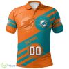 Miami Dolphins Grunge Custom Number 3D Polo Shirt Gift Ideas For Sport Season Product Photo 1