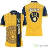 Milwaukee Brewers MLB Vertical Team Name Team Logo Background Printed 3D Polo Shirt For Fans Product Photo 1