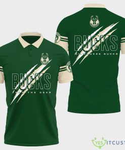 Milwaukee Bucks NBA Fear the Deer Cool Design Printed 3D Polo Shirt For Fans Product Photo 1
