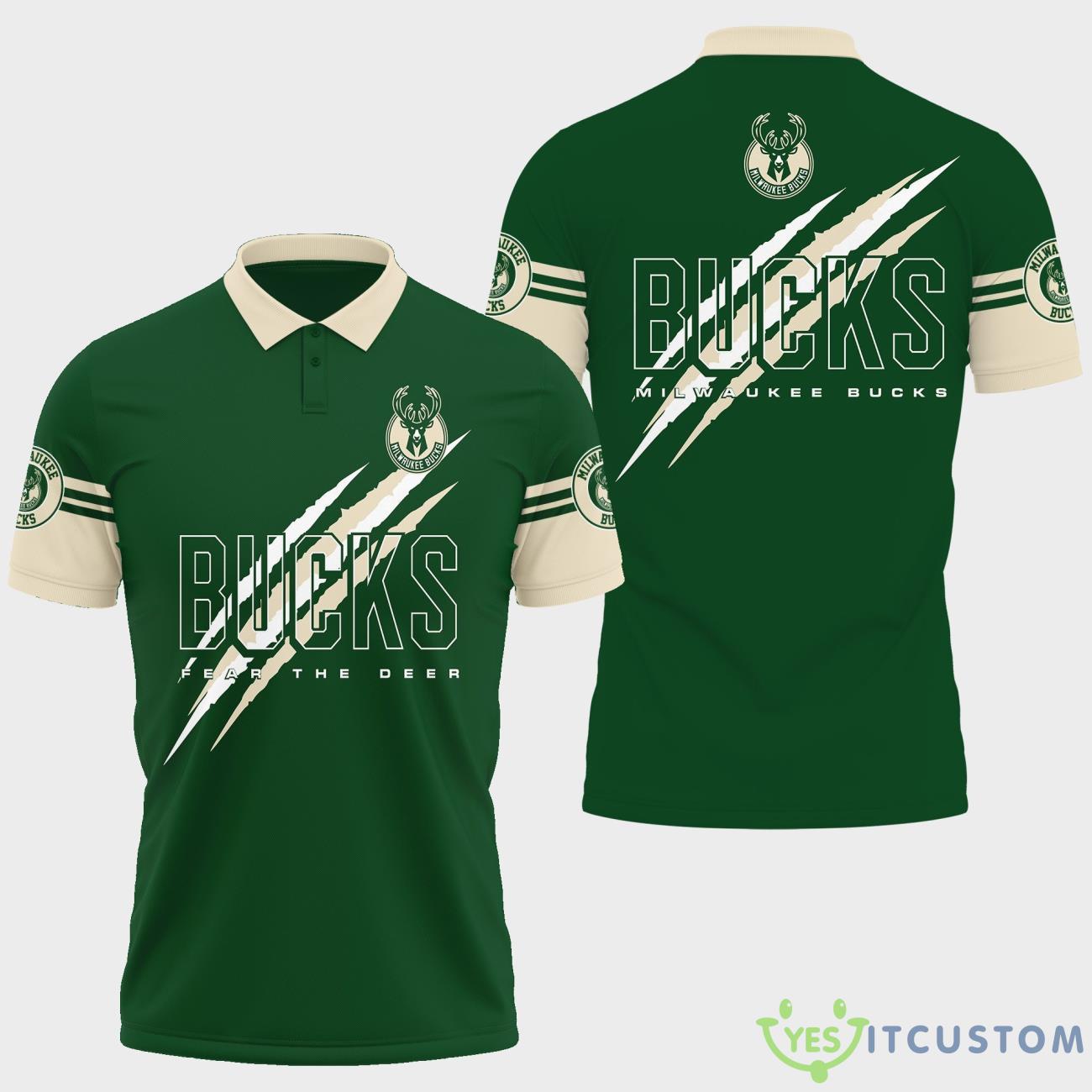 Milwaukee Bucks NBA Fear the Deer Cool Design Printed 3D Polo Shirt For Fans 3 Milwaukee Bucks NBA Fear the Deer Cool Design Printed 3D Polo Shirt For Fans Product Photo 1