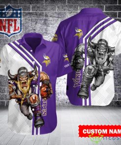 Minnesota Vikings Personalized Button Hawaiian Shirt Product Photo 1