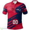 New England Patriots Grunge Custom Number 3D Polo Shirt Gift Ideas For Sport Season Product Photo 1