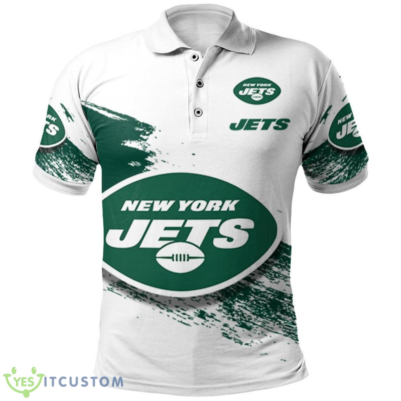 New York Jets Grunge 3D Polo Shirt Gift Ideas For Sport Season 5 New York Jets Grunge 3D Polo Shirt Gift Ideas For Sport Season Product Photo 1