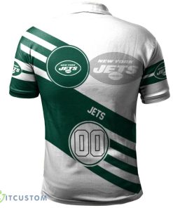 New York Jets Grunge Custom Number 3D Polo Shirt Gift Ideas For Sport Season Product Photo 2