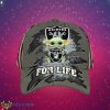 NFL Las Vegas Raiders Logo Design Baby Yoda For Life Gifts For Fans Full Over Print Cap Product Photo 1