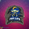 NFL Los Angeles Rams Logo Design Baby Yoda For Life Gifts For Fans Full Over Print Cap Product Photo 1