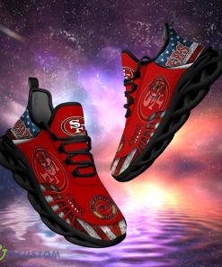 NFL San Francisco 49ers Design Logo & America Flag Gift For Fans Max Shoes Product Photo 1