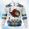 Personalized NHL Ottawa Senators Autism Awareness 3D Hoodie New Fashion Product Photo 1