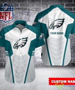 Philadelphia Eagles Personalized Button Hawaiian Shirt Product Photo 1