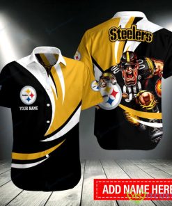 Pittsburgh Steelers Personalized Button Hawaiian Shirt Product Photo 1