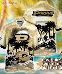 Purdue Boilermakers NCAA Team Logo Custom Name 3D Hawaiian Shirt Gift Ideas Product Photo 1
