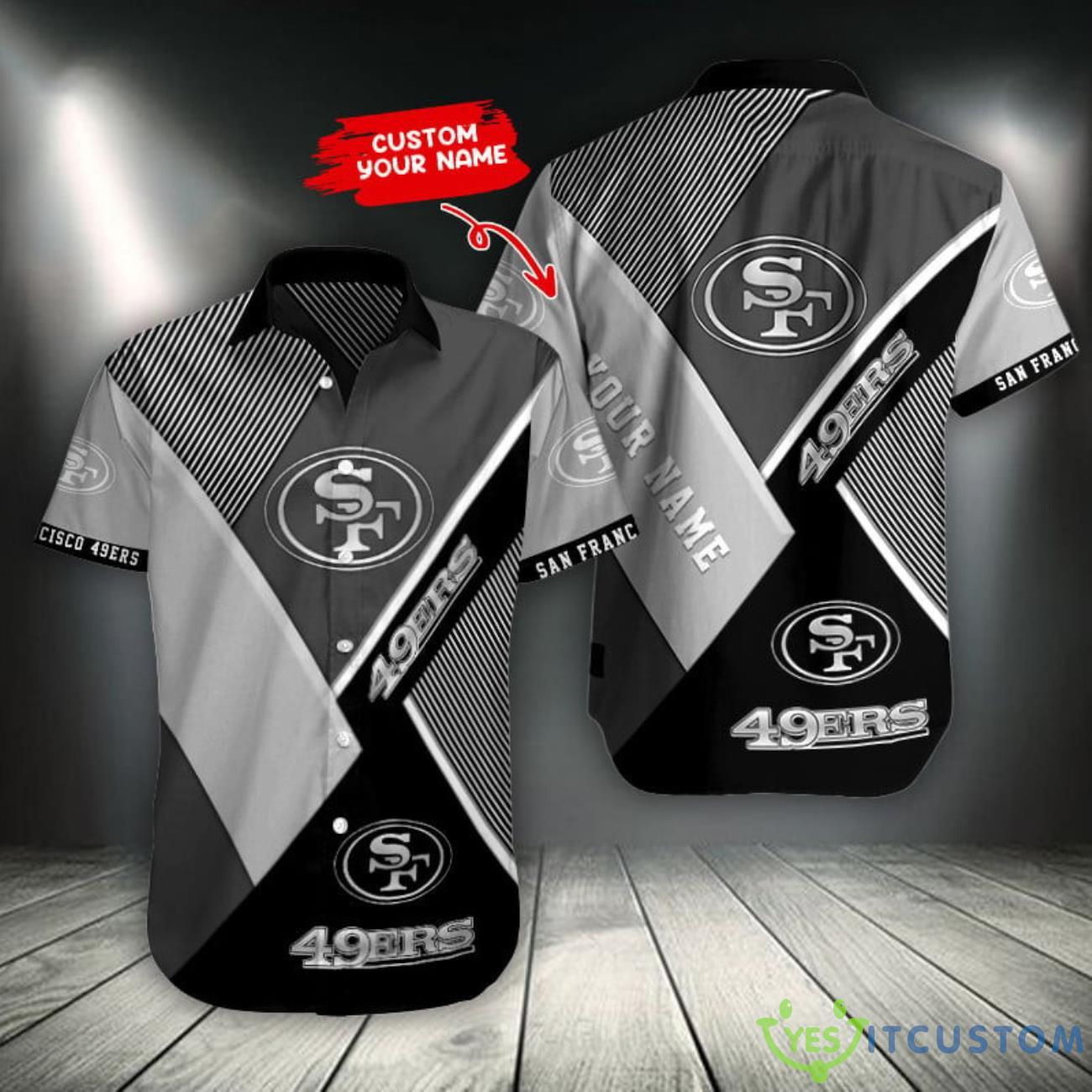 San Francisco 49ers Personalized Button Hawaiian Shirt Gift Ideas 2 San Francisco 49ers Personalized Button Hawaiian Shirt Gift Ideas Product Photo 1