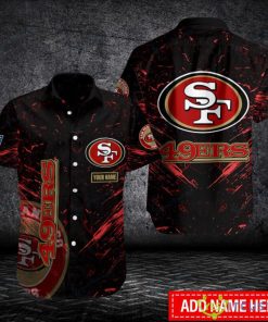 San Francisco 49ers Personalized Button Hawaiian Shirt Limited Product Photo 1
