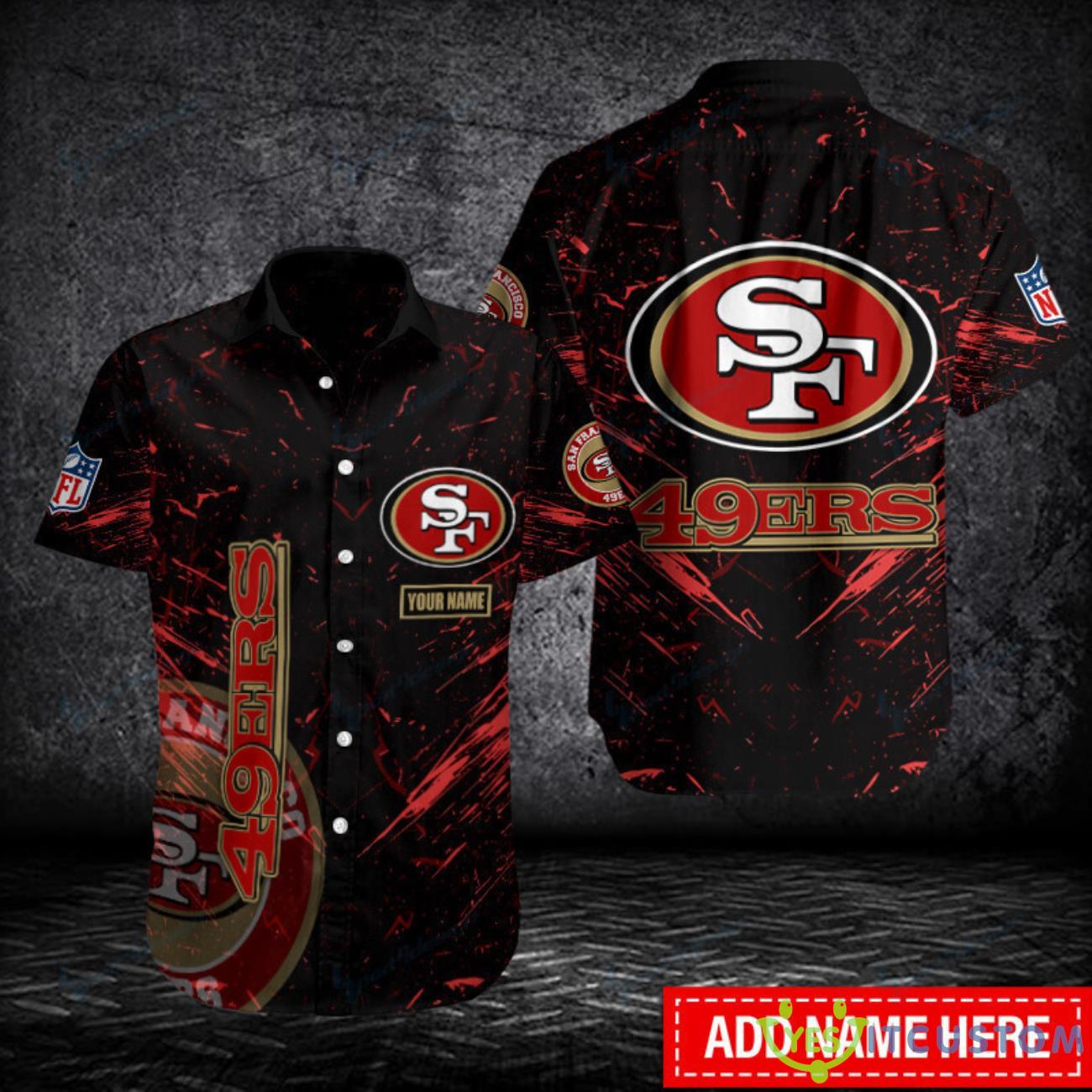 San Francisco 49ers Personalized Button Hawaiian Shirt Limited 2 San Francisco 49ers Personalized Button Hawaiian Shirt Limited Product Photo 1