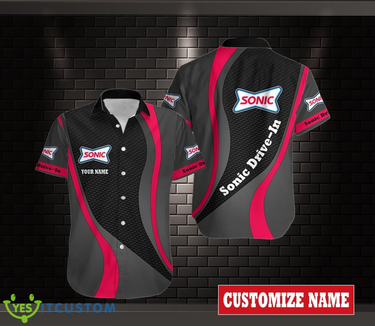 Sonic Drive-In Unique Gift For Fans 3d Hawaiian Shirt Personalized Name 2 Sonic Drive-In Unique Gift For Fans 3d Hawaiian Shirt Personalized Name Product Photo 1