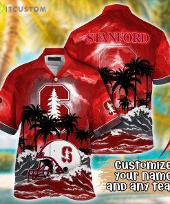 Stanford Cardinal NCAA Team Logo Custom Name 3D Hawaiian Shirt Gift Ideas Product Photo 1