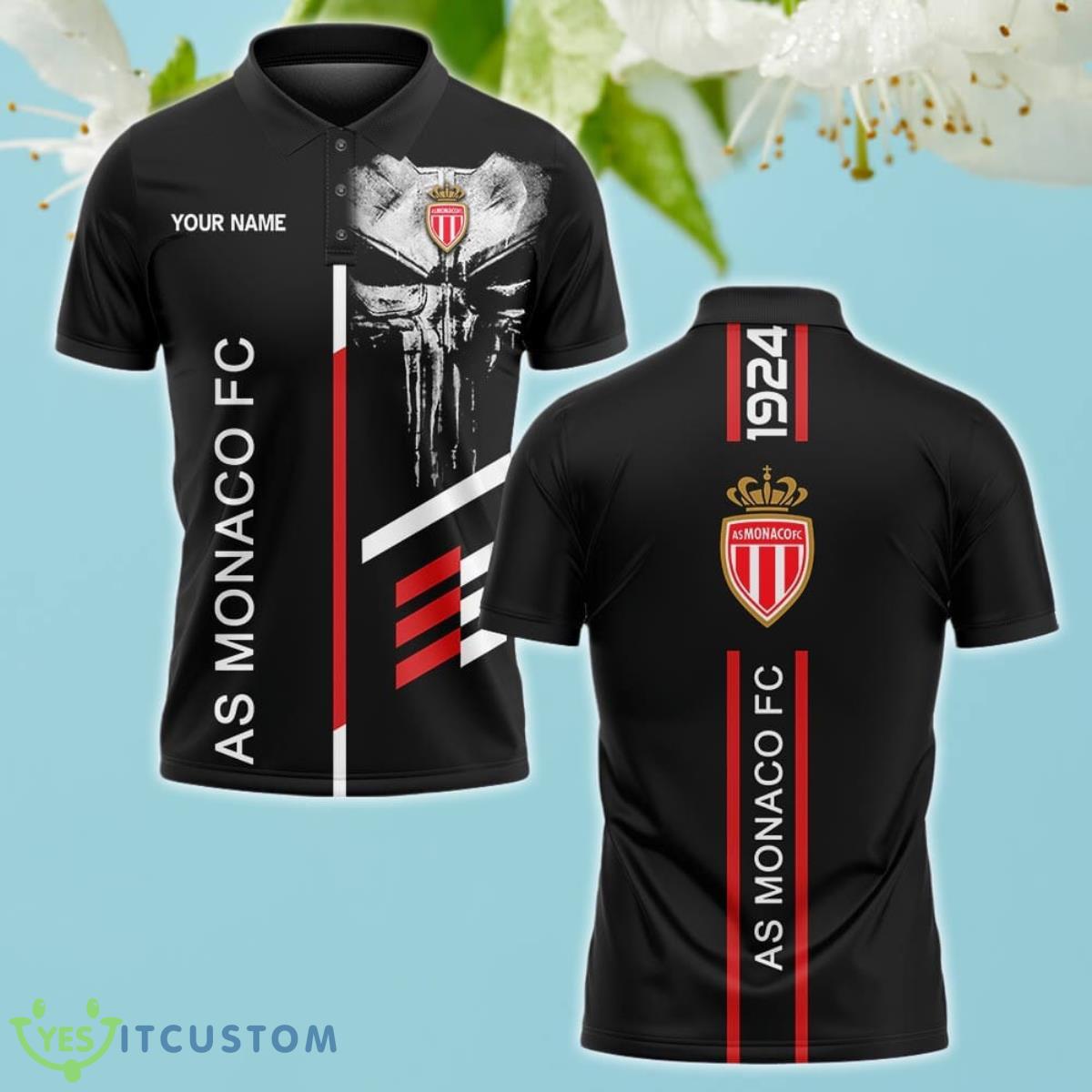 AS Monaco FC Polo Shirt Custom Name Style Gift 2 AS Monaco FC Polo Shirt Custom Name Style Gift Product Photo 1