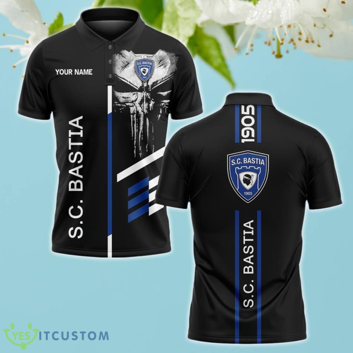 SC Bastia Polo Shirt Custom Name Style Gift 2 SC Bastia Polo Shirt Custom Name Style Gift Product Photo 1