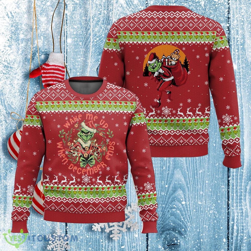 Wake me up when December Ends Grinch Ugly Xmas Sweater Gift Holidays 3 Wake me up when December Ends Grinch Ugly Xmas Sweater Gift Holidays - Wake me up when December Ends Grinch Ugly Xmas Sweater Gift Holidays