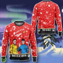 3D S.T Beam Me Up Santa Custom Ugly Sweater Special Gift For Loved Ones Product Photo 2