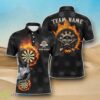 Custom Name Mens Darts Flame Skull Polo Shirts Custom Fire Crazy Product Photo 1