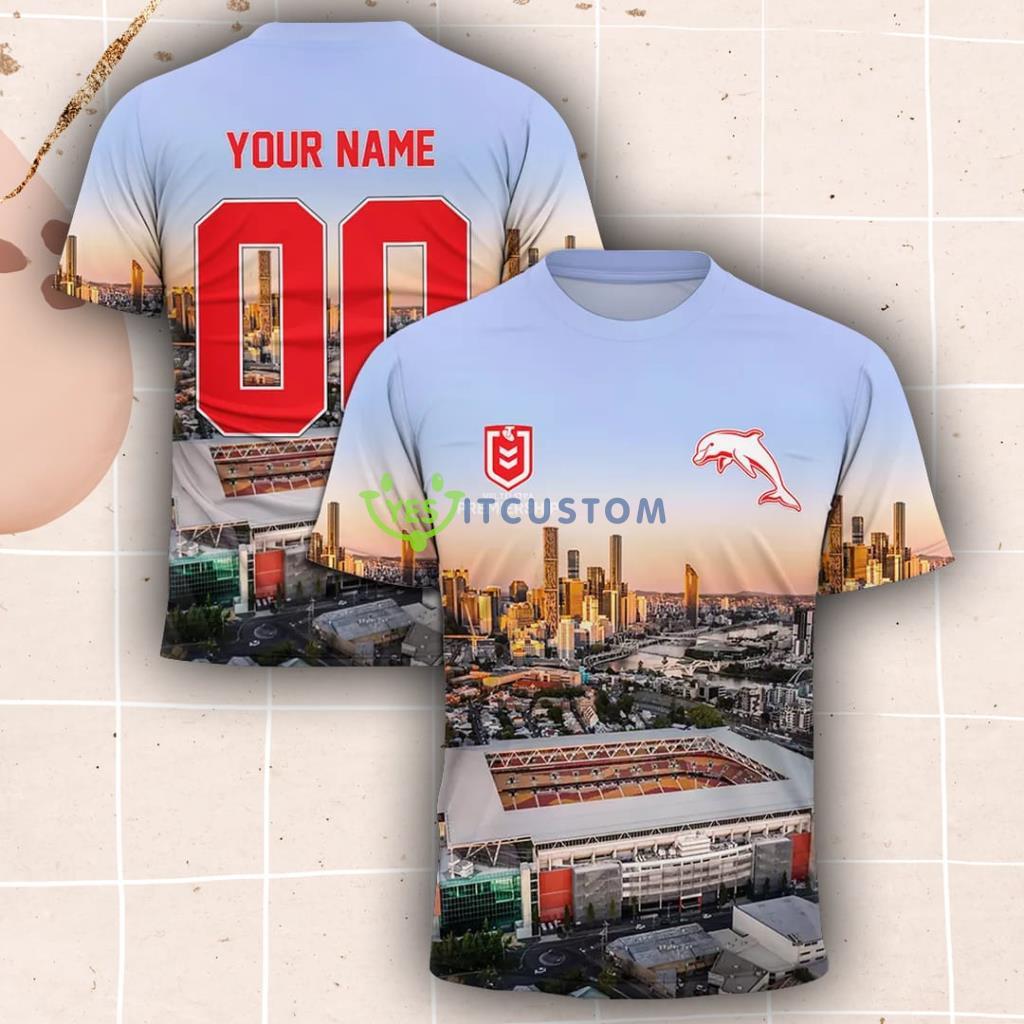 Dolphins Suncorp Stadium Home Stadium Sunny Time NRL Personalized 3D Shirt All Over Print 2 Dolphins Suncorp Stadium Home Stadium Sunny Time NRL Personalized 3D Shirt All Over Print Product Photo 1
