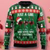 Just A Girl Love Wine Womens Ugly Christmas Sweater Gift For All Of You Product Photo 1
