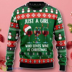 Just A Girl Love Wine Womens Ugly Christmas Sweater Gift For All Of You Product Photo 1