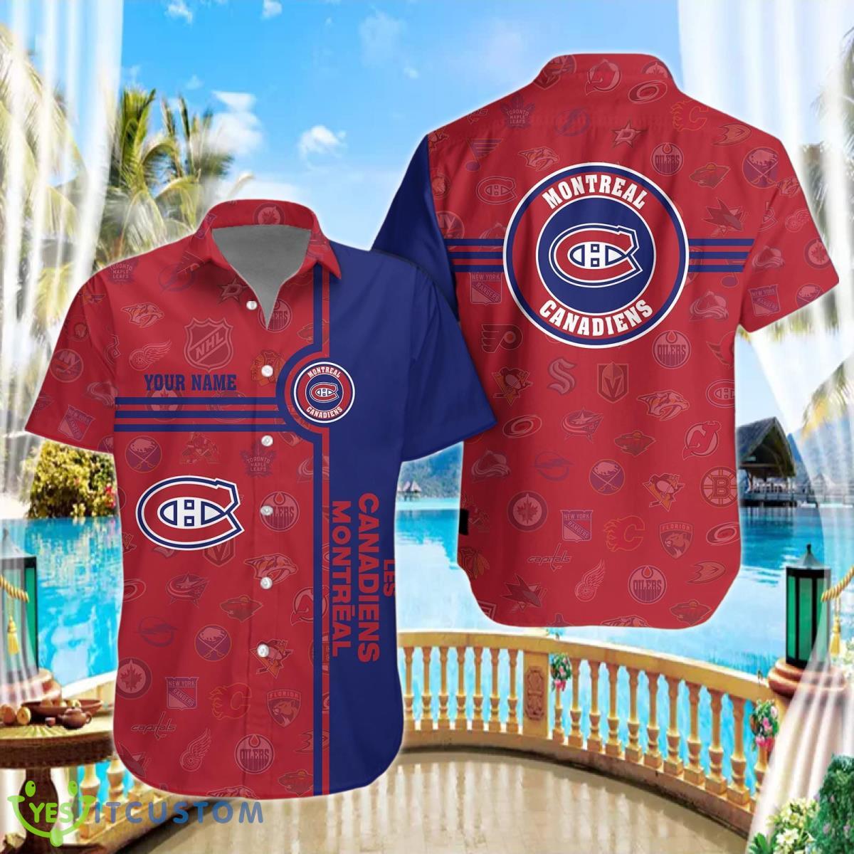 Montreal Canadiens Hawaiian Shirt Custom Name Best Gift 2 Montreal Canadiens Hawaiian Shirt Custom Name Best Gift Product Photo 1